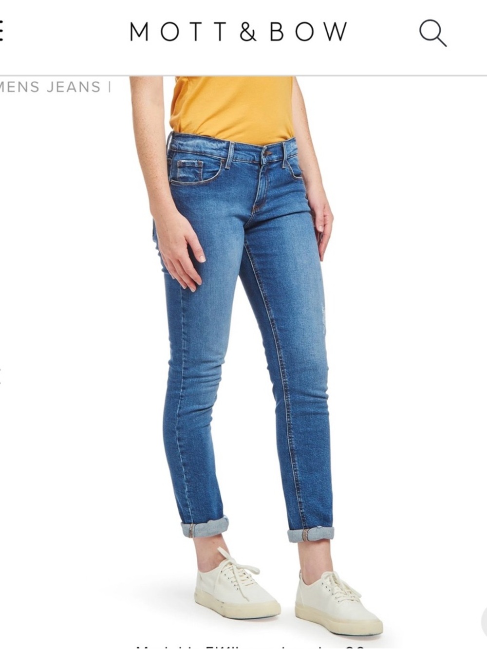 Mott & Bow Women's Blue Straight Leg Jeans - Classic Mid Wash